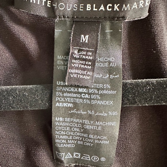 White House Black Market Reversible Abstract/Solid Black Tank Sz M - Picture 2 of 6